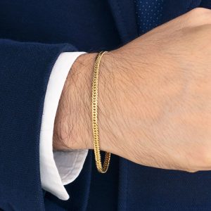 Pulsera de oro 18k amarillo |  Lomo Maya 3.7 mm